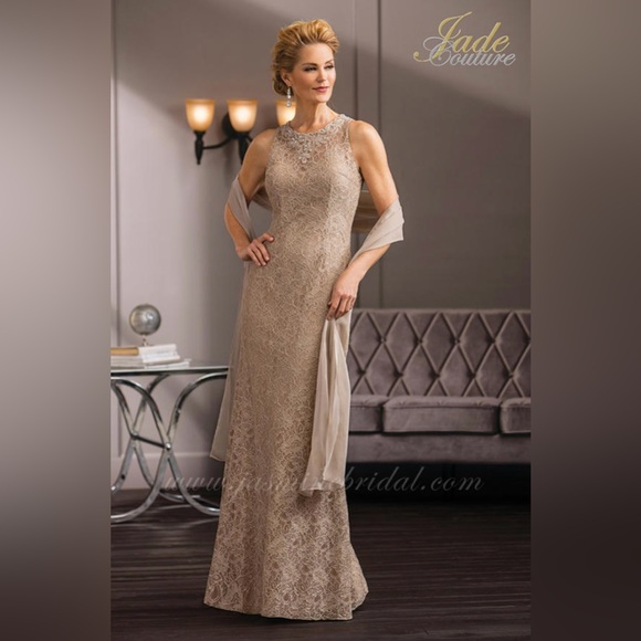 Jade Couture by jasmine Navy Formal dress. Size 10 - Picture 5 of 7